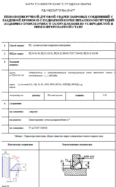 TK96. Welding technology m / structures, type T7