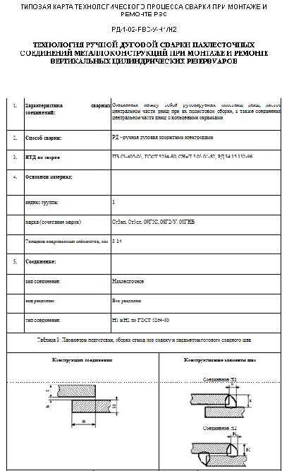 TK36. Welding of m / structures, type Н1, Н2