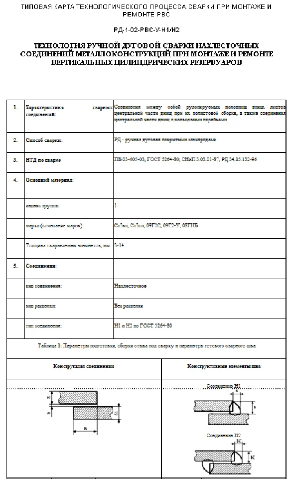 TK36. Welding of m / structures, type Н1, Н2