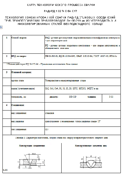 ТК21. Комбинированная сварка труб 100-219мм, тип С17