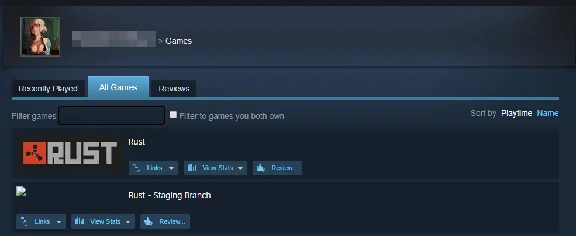 Rust (New Steam Account) + email