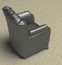 Stylish leather sofa 3d model