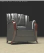 Stylish leather sofa 3d model