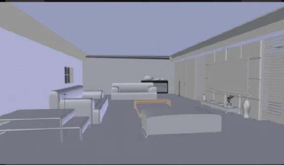 Living room interior, 3d model