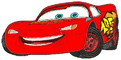 Machine embroidery of cartoon "Cars"