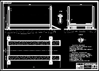 Чертёж  четырёхстоечного подъемника  MAHA Trucklift 10