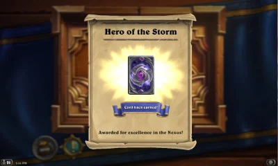 HERO OF THE STORM - Hearthsotne - Cardback
