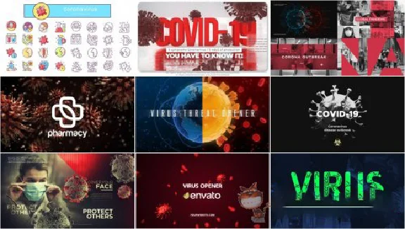✔️ 18 Projects on COVID-19 | AfterEffects Coronavirus
