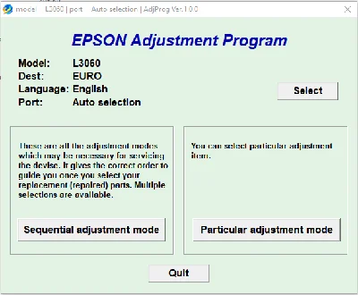 Epson L3060 Adjustment Program