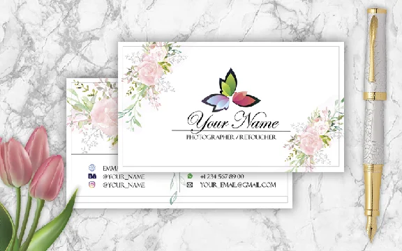 Business card template for an individual or business