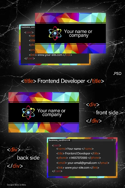 Business card / PSD Template / For IT Professionals
