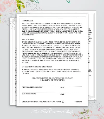 Шаблон контракта. На Свадебную Фотосесию