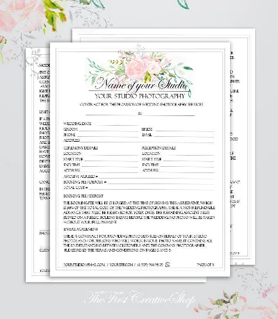 Wedding Photography Contract Template