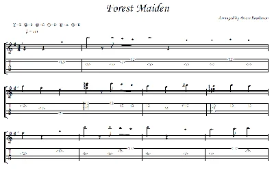 Forest Maiden - fingerstyle guitar + tabs