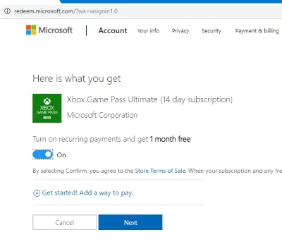 🌎 Xbox Game Pass Ultimate 14 дней +1 месяц*(ГЕЙМ ПАСС)