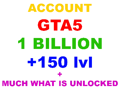 Grand Theft Auto V [1 BILLION+150 LEVEL] + MAIL