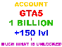 Grand Theft Auto V [1 BILLION+150 LEVEL] + MAIL