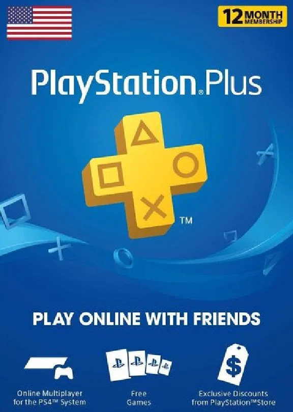PLAYSTATION PLUS (PSN PLUS) 12 MONTHS | 365 DAYS (USA)