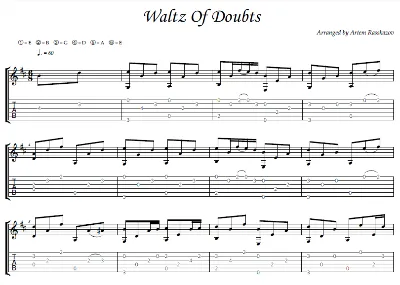 Waltz Of Doubts - fingerstyle guitar + tabs