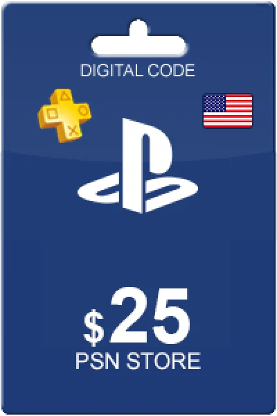PSN 25 USD USA PLAYSTATION NETWORK GIFT CARD