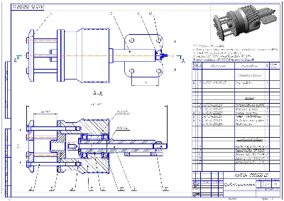 Аэролодка силовая установка - чертежи в КОМПАС (.cdw).