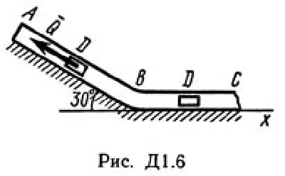 Решение Д1-67 (Рисунок Д1.6 условие 7 С.М. Тарг 1989 г)
