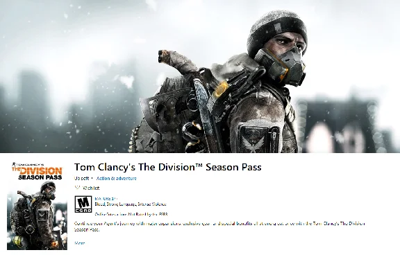 CODE - DLC | The Division™ Season Pass | XBOX ONE