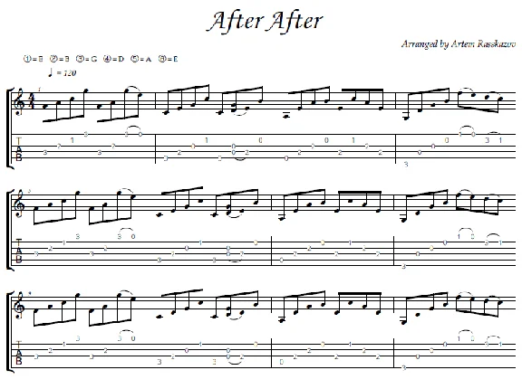 After After - fingerstyle guitar + tabs