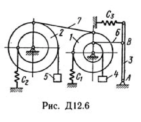 Решение Д12-61 (Рисунок Д12.6 условие 1 С.М Тарг 1989г)