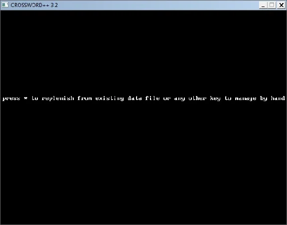 Program CROSSWORD 3.2