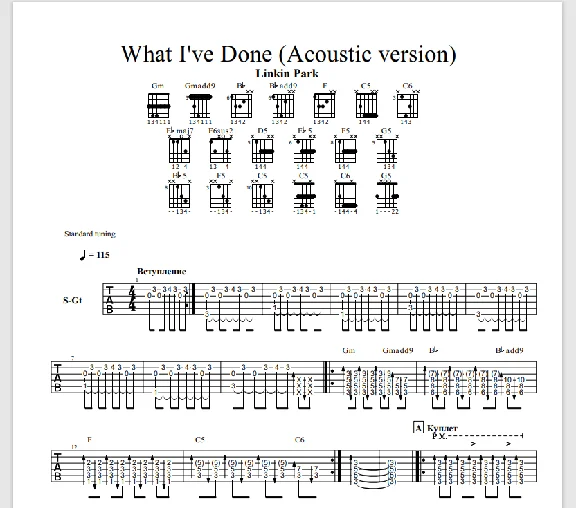 Linkin Park - What I´ve Done (TABS)