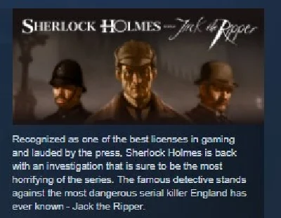 Sherlock Holmes versus Jack the Ripper STEAM KEY GLOBAL