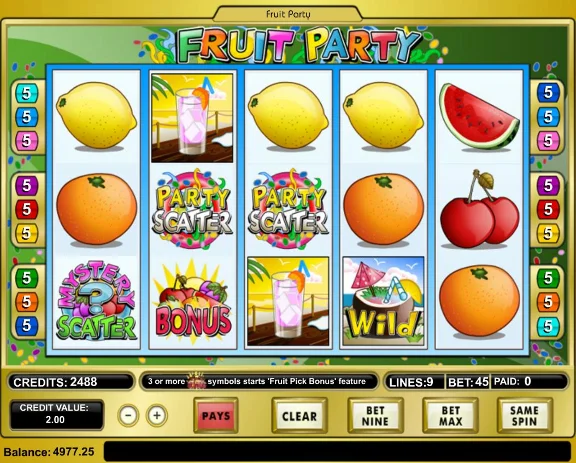 Fruit Party - ИСХОДНИК для интернет казино