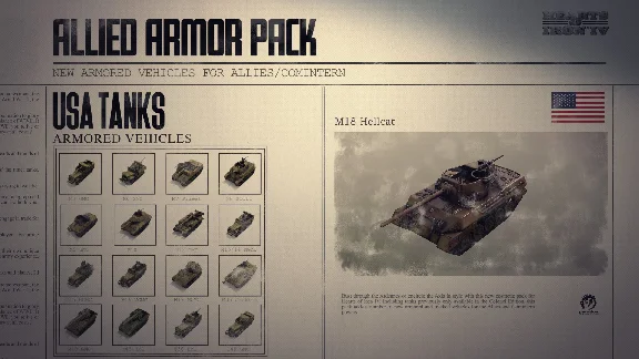 Hearts of Iron IV Allied Armor Pack (steam key)