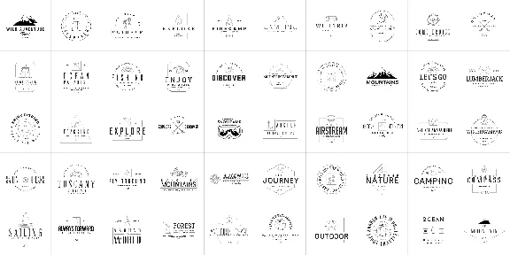 ✔️ Large pack of logo templates. 1800 files (Ai, PSD)