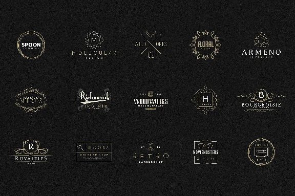 ✔️ Large pack of logo templates. 1800 files (Ai, PSD)
