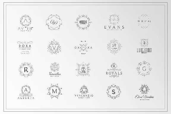 ✔️ Large pack of logo templates. 1800 files (Ai, PSD)
