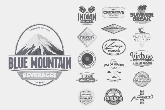 ✔️ Large pack of logo templates. 1800 files (Ai, PSD)