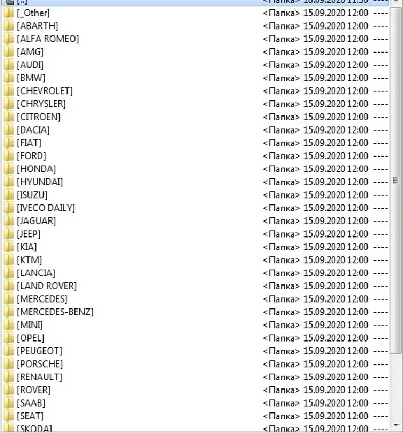 Pinout of diagnostic pads for cars