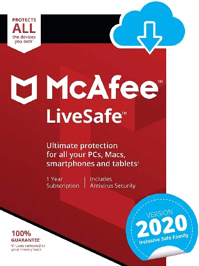 MCAFEE  LIVESAFE 2024 FOR 1 YEAR