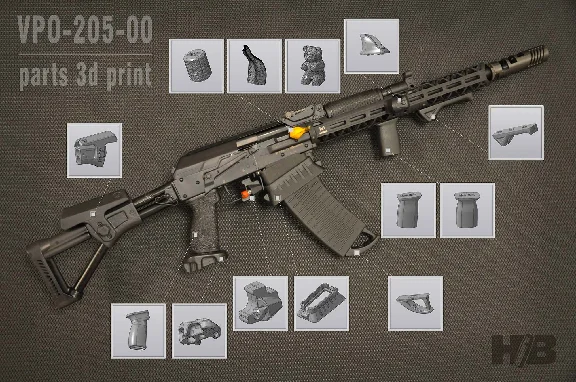 Adjustable cheek rest for VPO-205 (VEPR 12)
