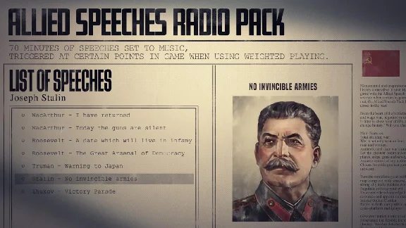 Hearts of Iron IV: Allied Speeches Music Pack (DLC)