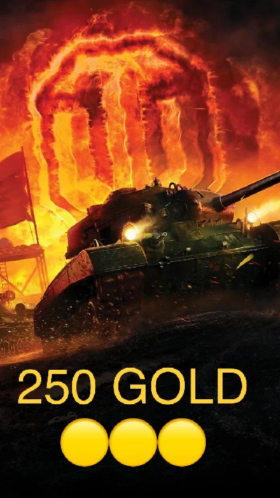 WORLD OF TANKS 250 GOLD GAME CURRENCY WOT GOLD
