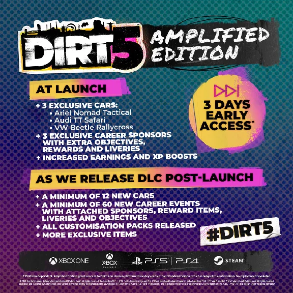 DIRT 5 Amplified Edition offline account+Steam