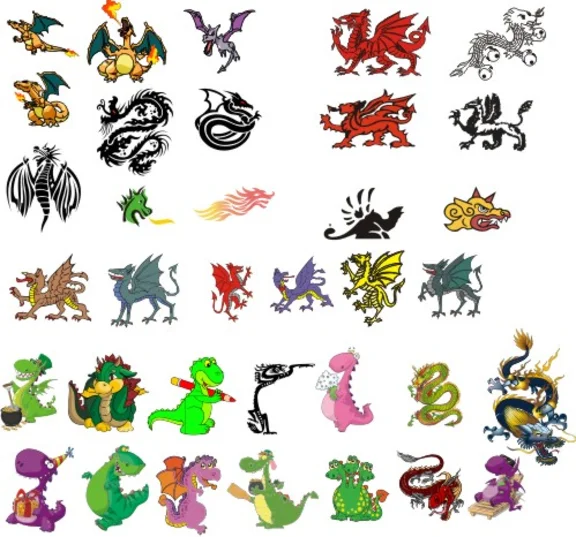 Dragons vector - Graphics