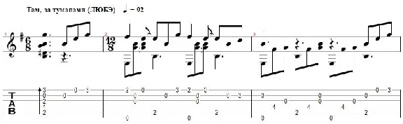There, beyond the mists (Lube) - arranged for guitar