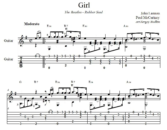 Girl (The Beatles) - guitar cover