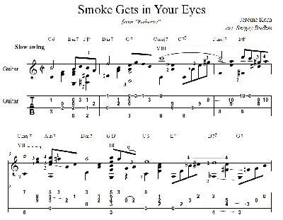 Smoke Gets in Your Eyes (Jerome Kern) - guitar cover