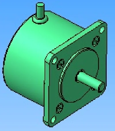 The stepper motor from the matrix printer (3d model)