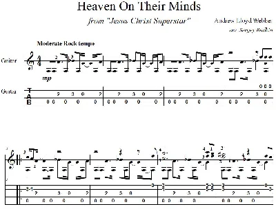 Heaven on Their Mind (Jesus Christ Superstar)for guitar